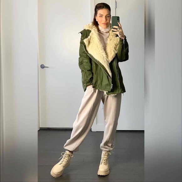 Zara Jackets & Blazers - Zara olive parka